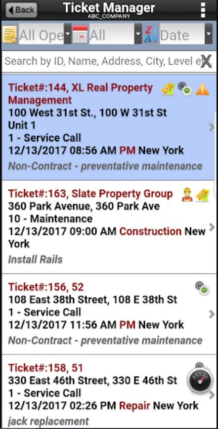 screenshot of Mobile Service